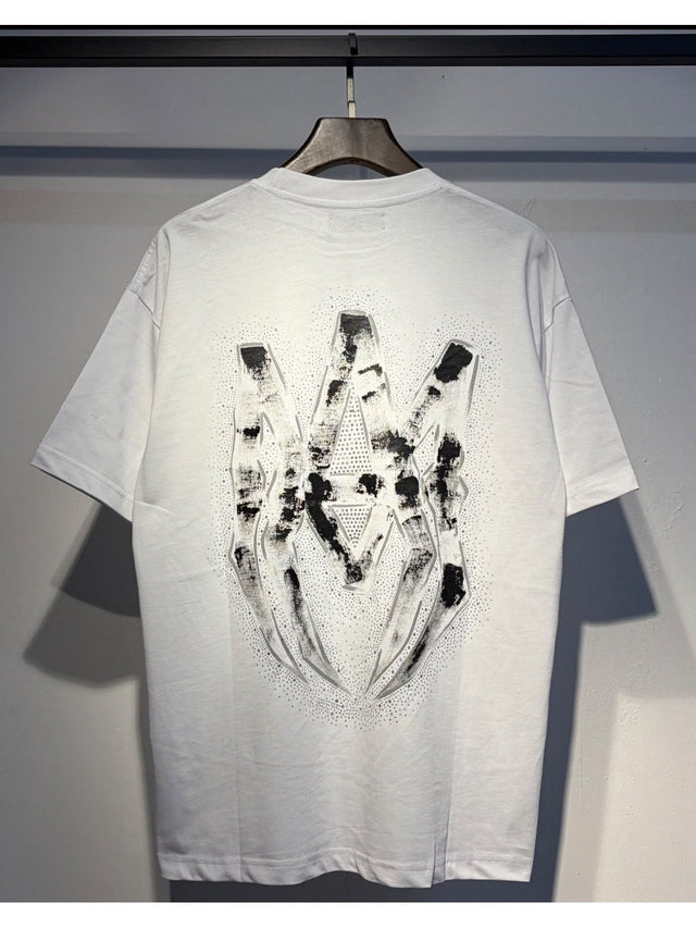 Remera Amiri blanca con gr�fico negro