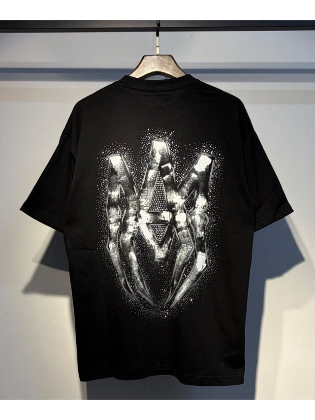 Remera Amiri negra con gr�fico brillante