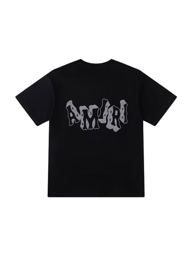 Remera Amiri negra con logo gris