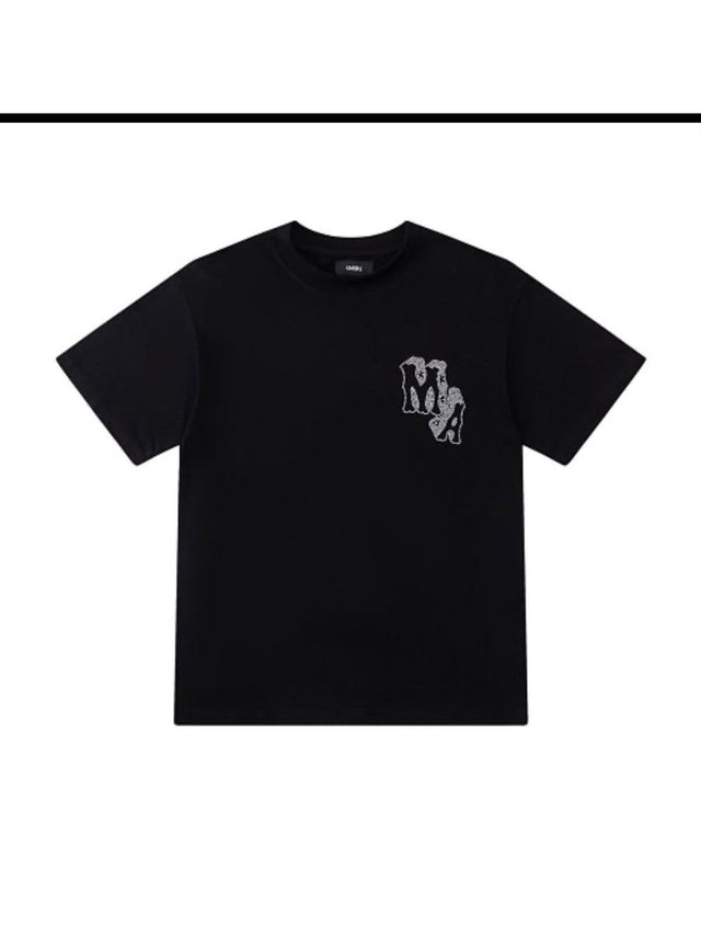 Remera Amiri negra con logo gris