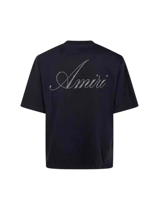 Remera Amiri negra con logo cursivo