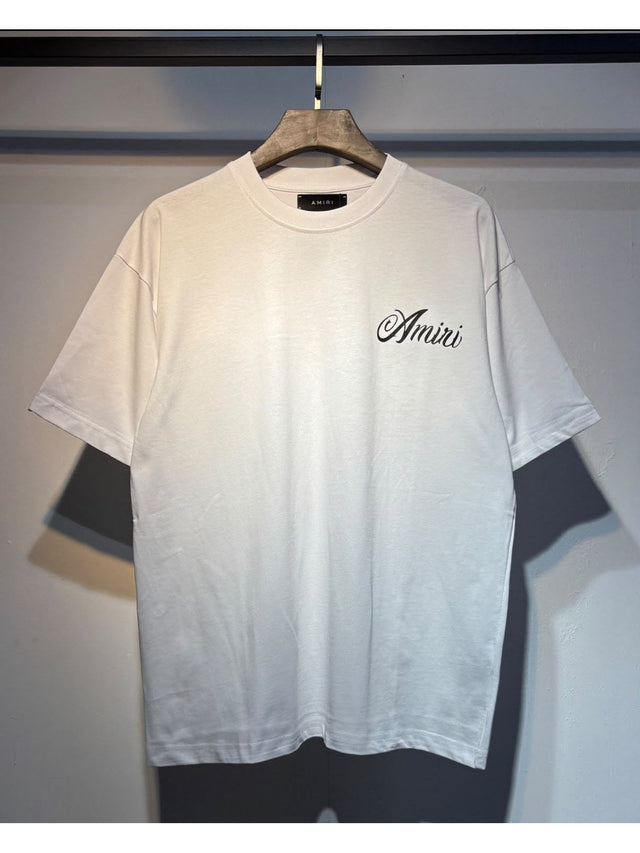 Remera Amiri blanca con gr�fico de monta�a