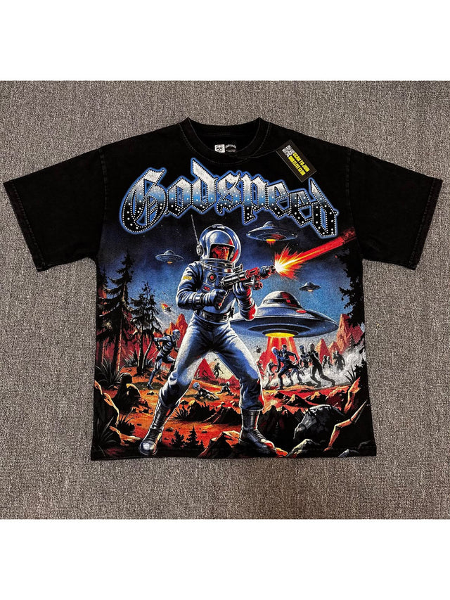 Remera Goodspeed espacial negra