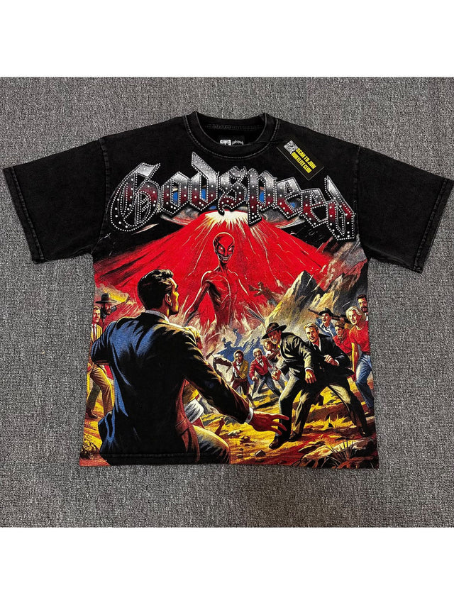 Remera Goodspeed erupci�n roja negra