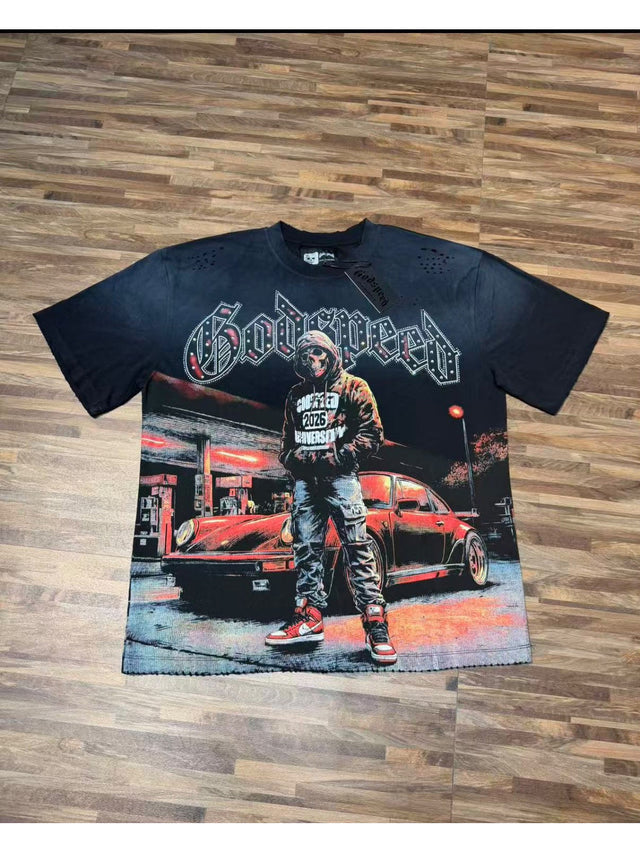 Remera Goodspeed auto rojo negra