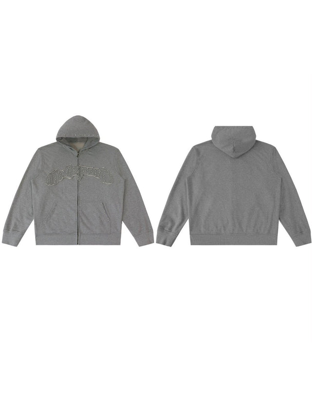 Campera Goodspeed con cierre gris lisa