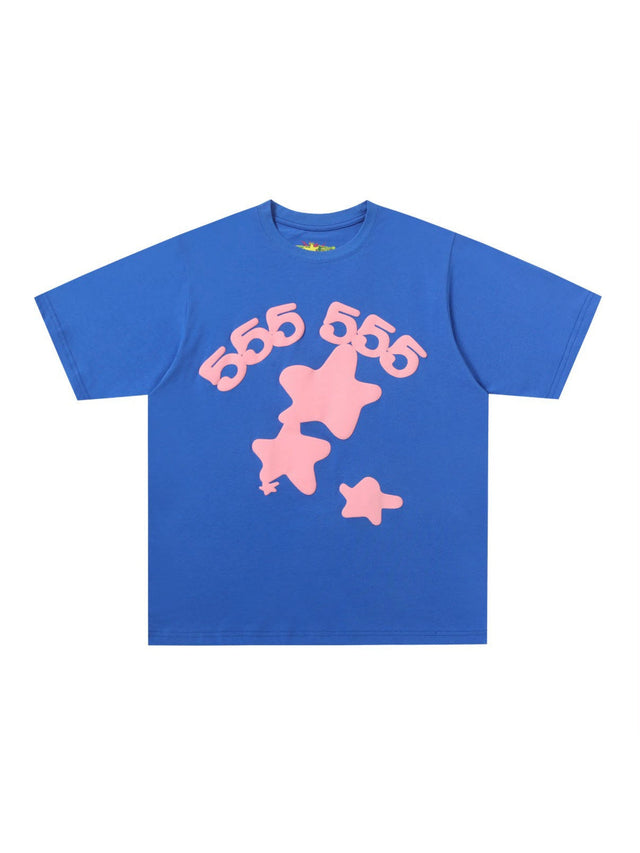 Remera Sp5der estrellas azul