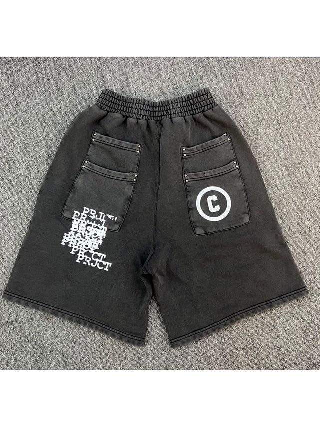 Short Sp5der grafiti gris