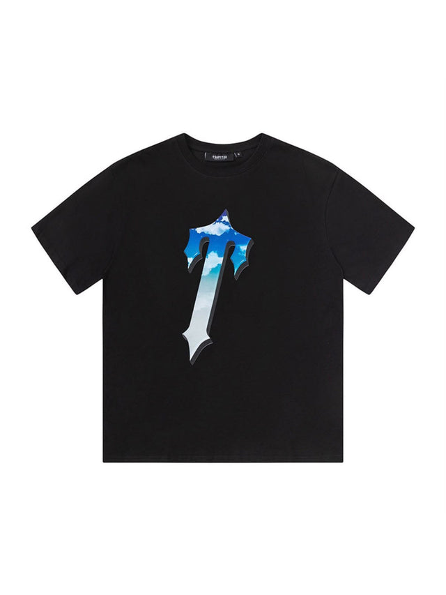 Remera Trapstar cruz azul negra
