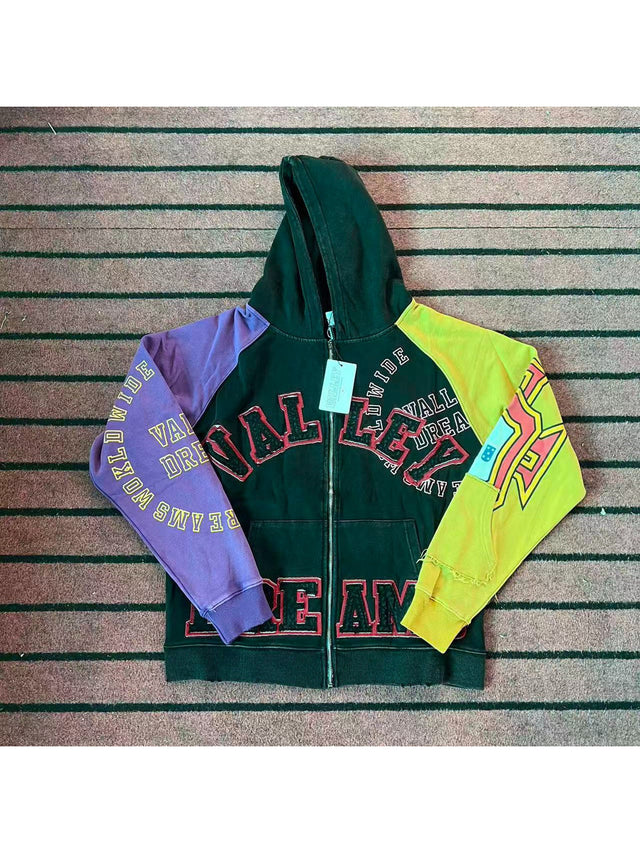 Campera con cierre y mangas de colores � Valley | Valley