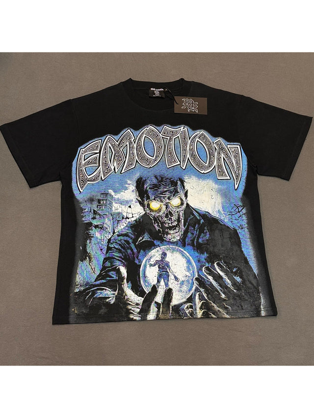 Remera negra con figura y esfera � Mixed Emotion | Mixed Emotion