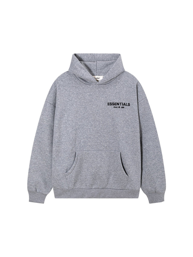 Buzo Essentials gris melange con capucha | Essentials
