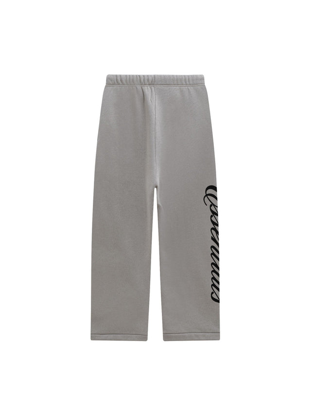 Pantal�n Essentials gris claro con logo cursivo lateral | Essentials