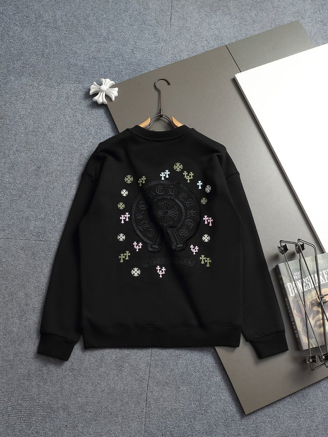 Buzo negro con cruces multicolor — Chrome Hearts