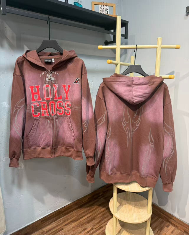 Buzo Hellstar Holy Cross marrón rosado — Hellstar