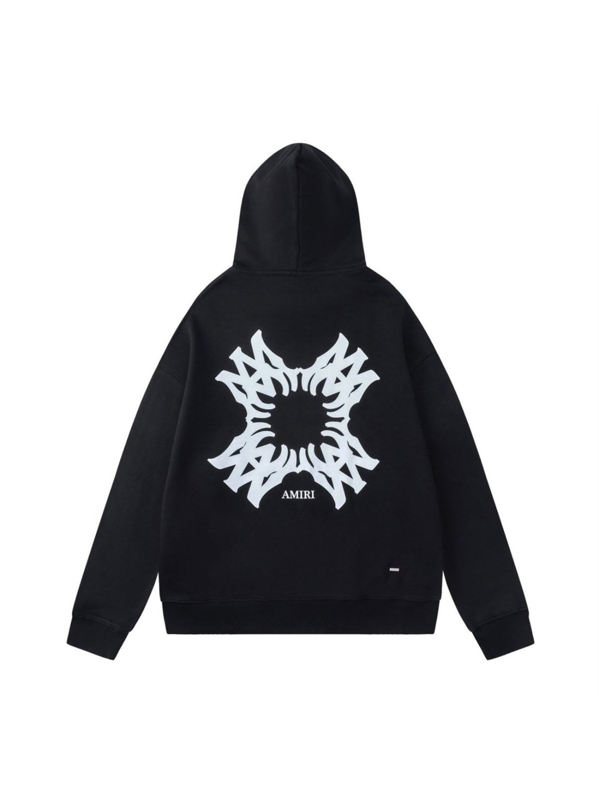 Campera Amiri negra con gr�fico blanco geom�trico