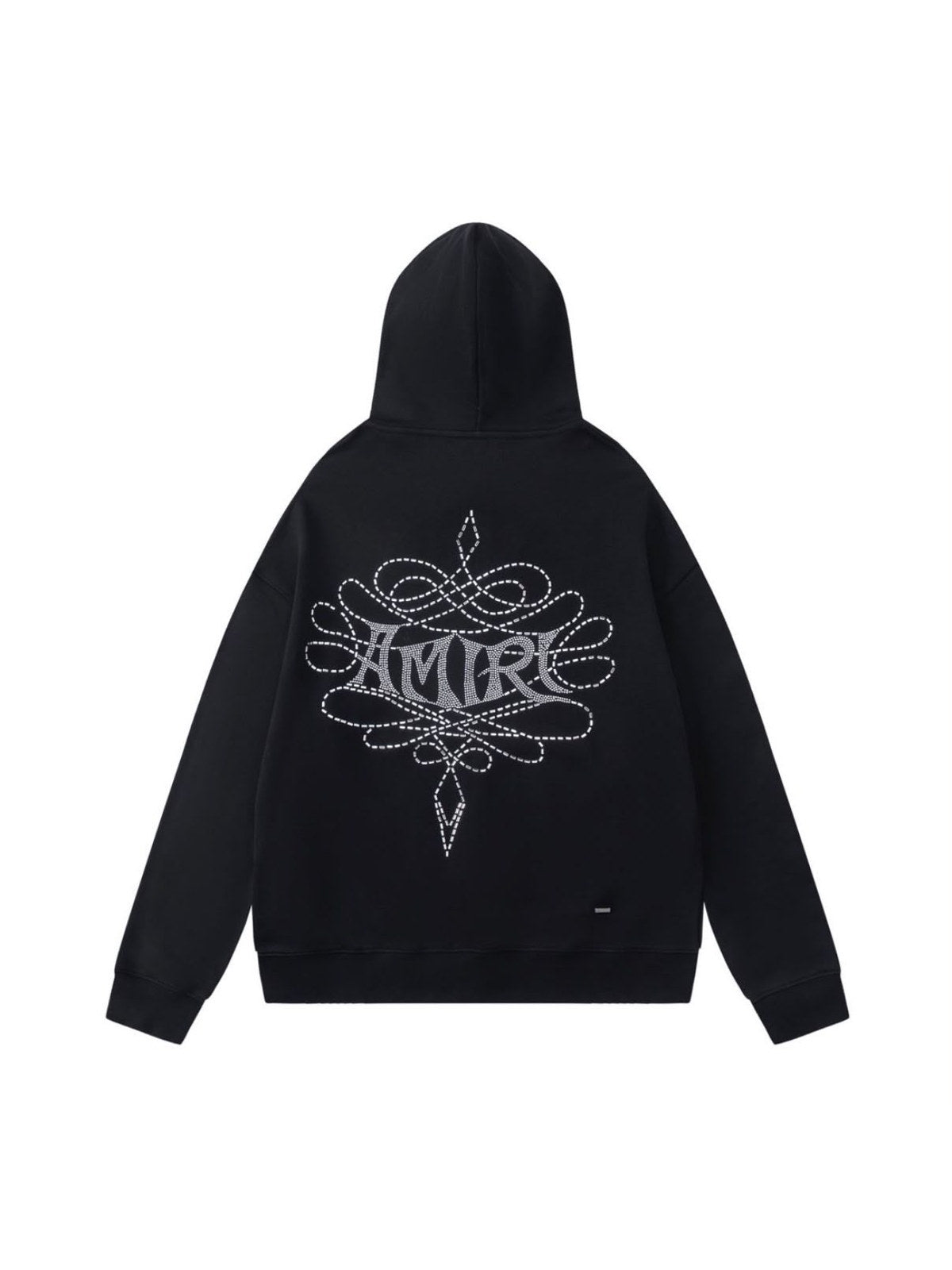 Campera Amiri negra con bordado ornamental
