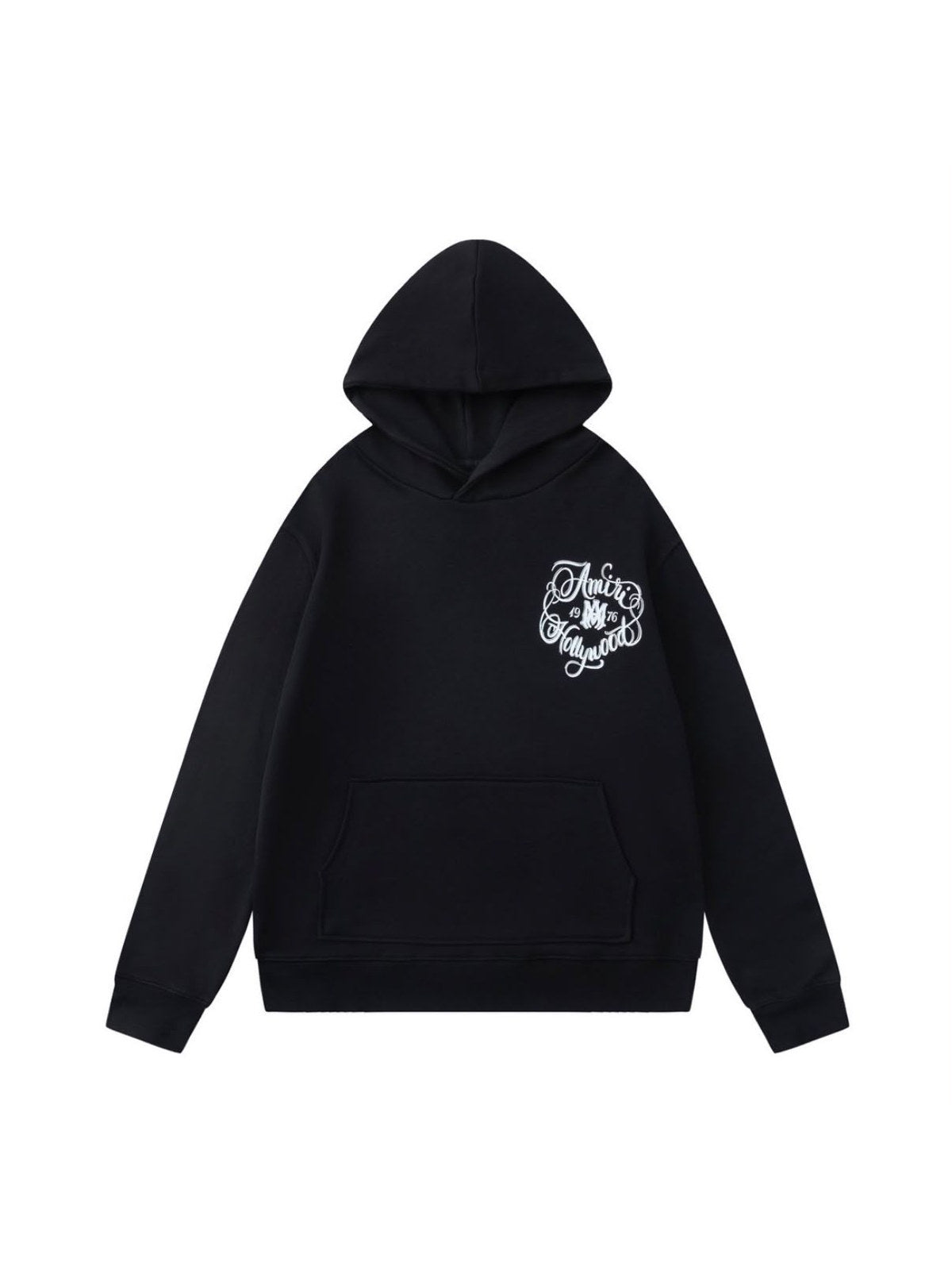 Buzo Amiri negro con bordado blanco