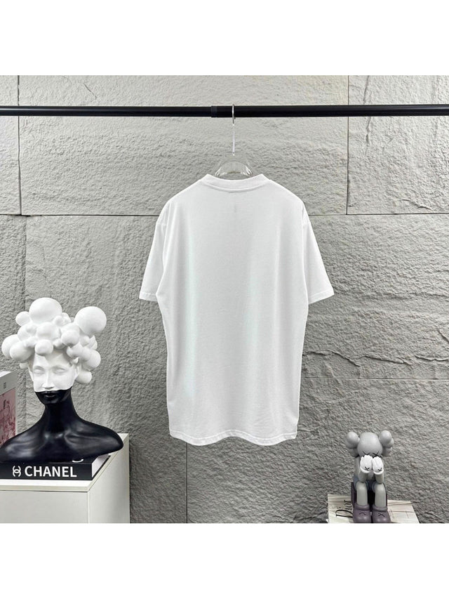 Remera Amiri blanca lisa y logo negro