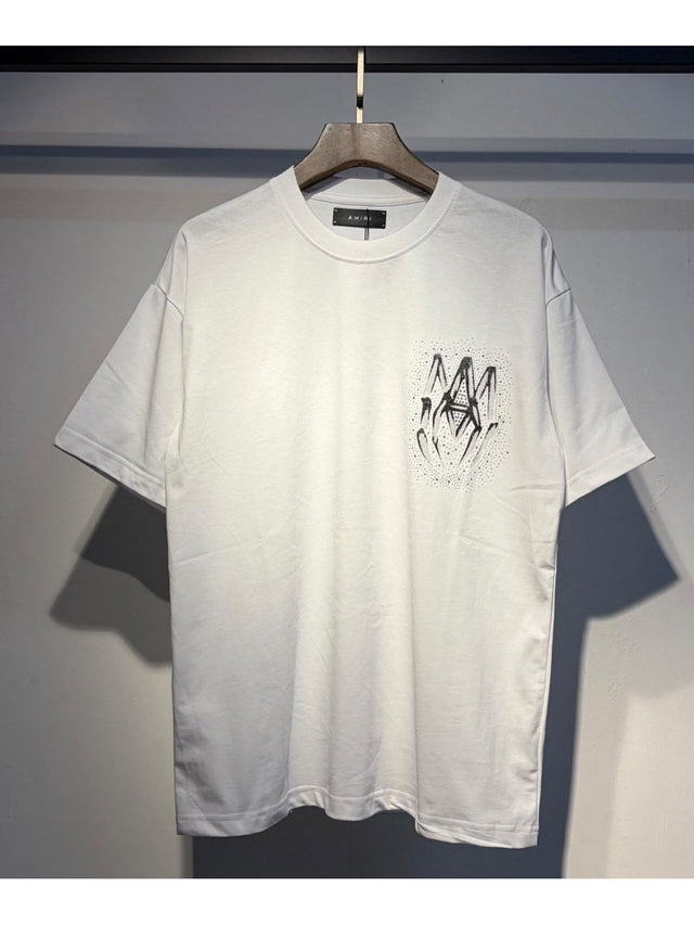 Remera Amiri blanca con gr�fico negro