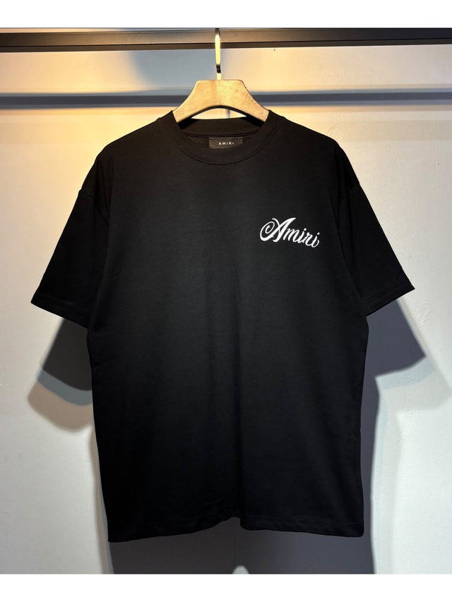 Remera Amiri negra con gr�fico de monta�a