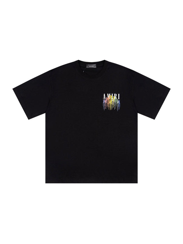Remera Amiri negra con gr�fico multicolor