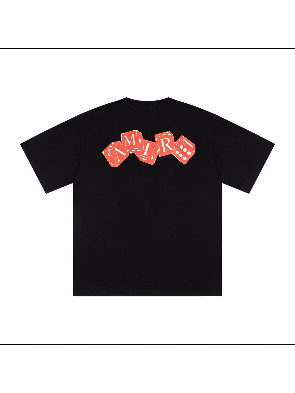 Remera Amiri negra con logo naranja