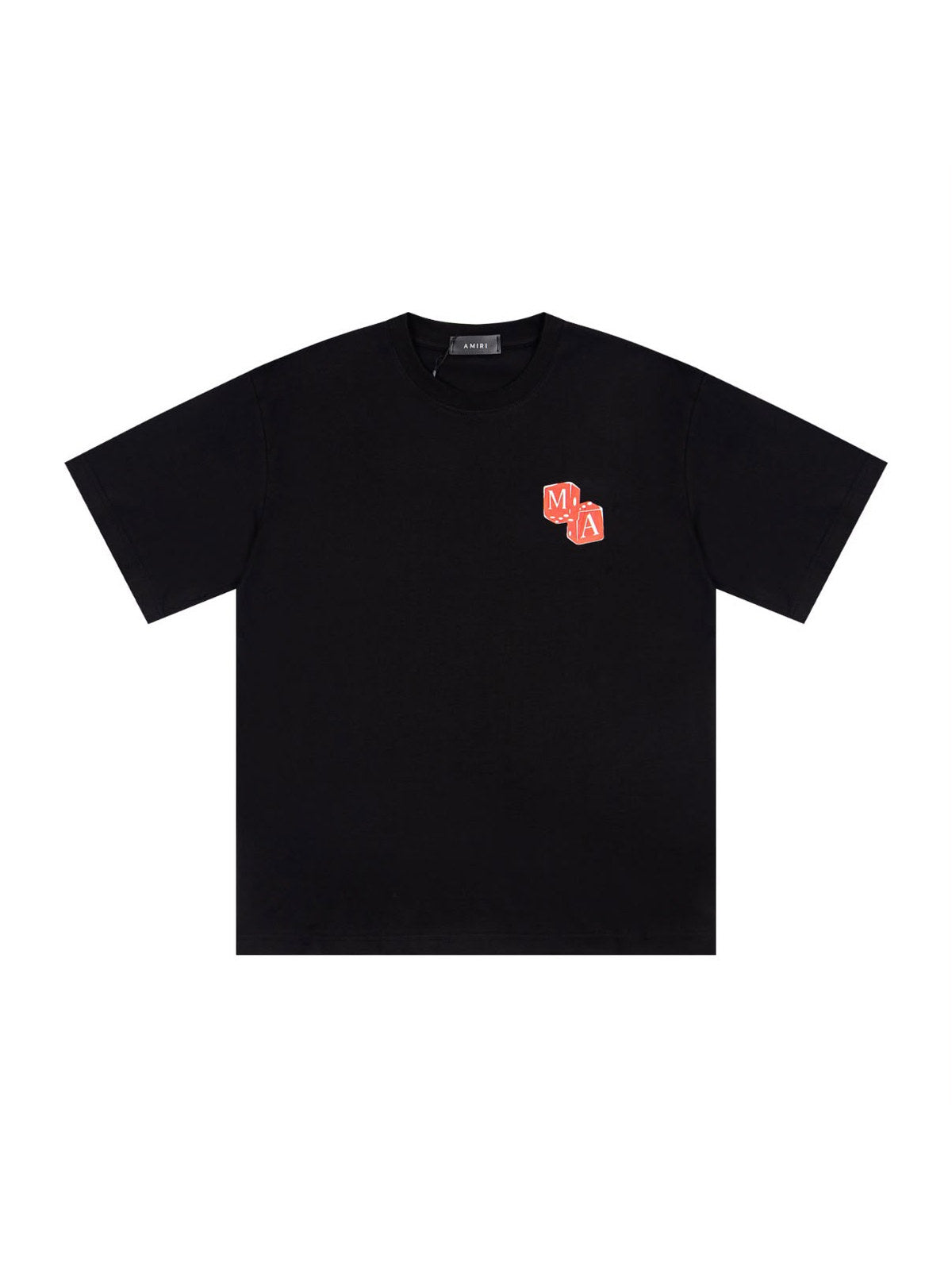 Remera Amiri negra con logo naranja