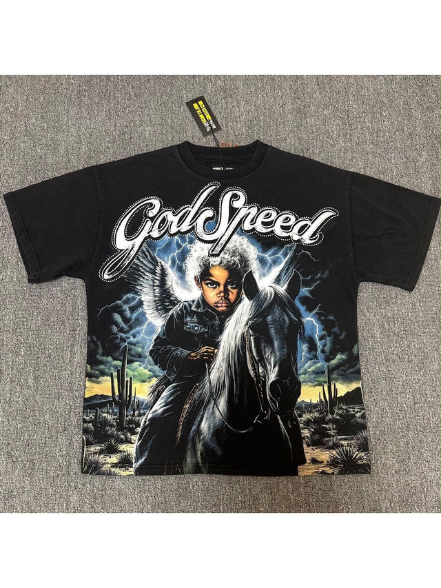 Remera Goodspeed mujer alada negra