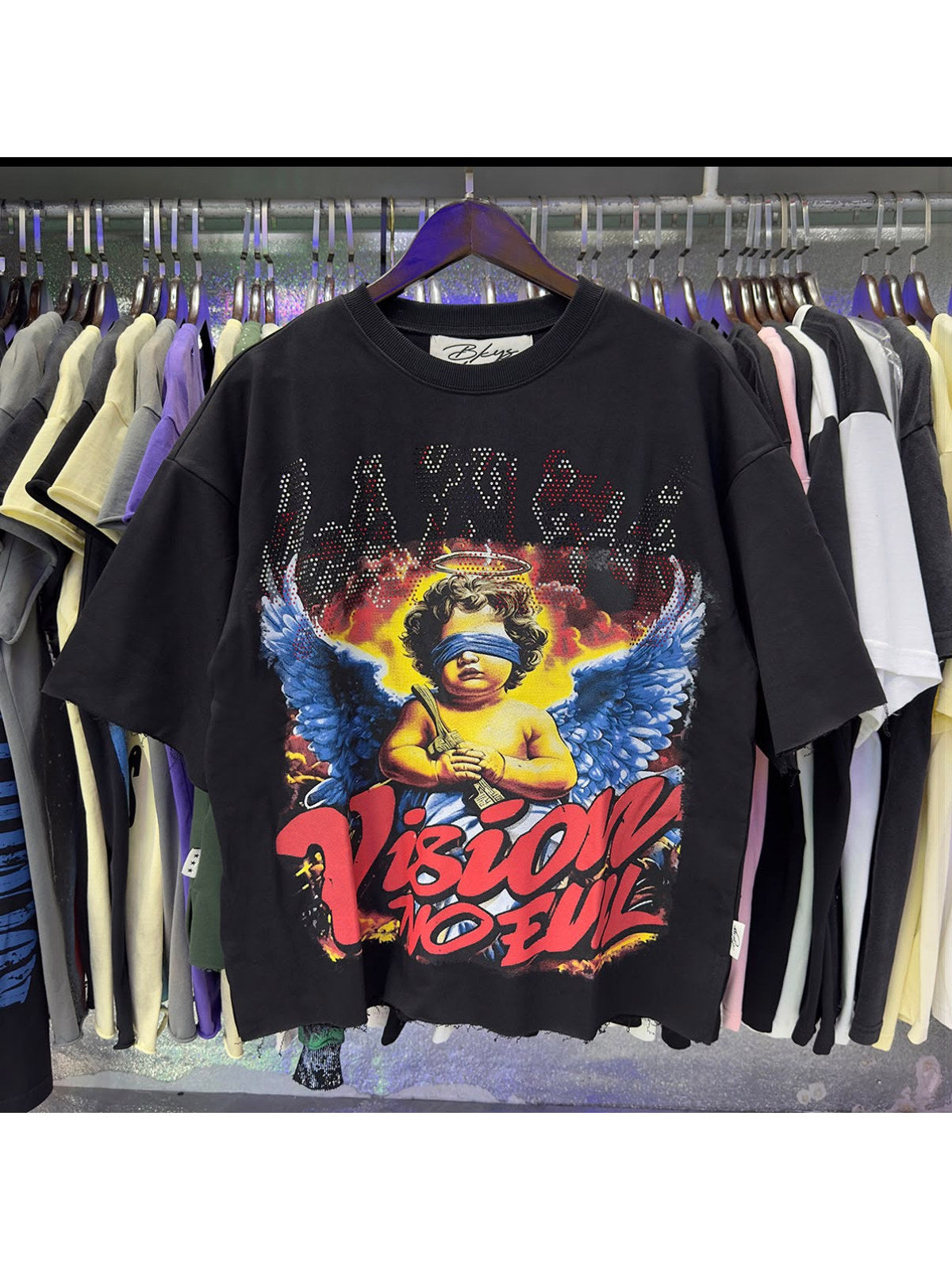 Remera Life Hustle Vision to Win negra
