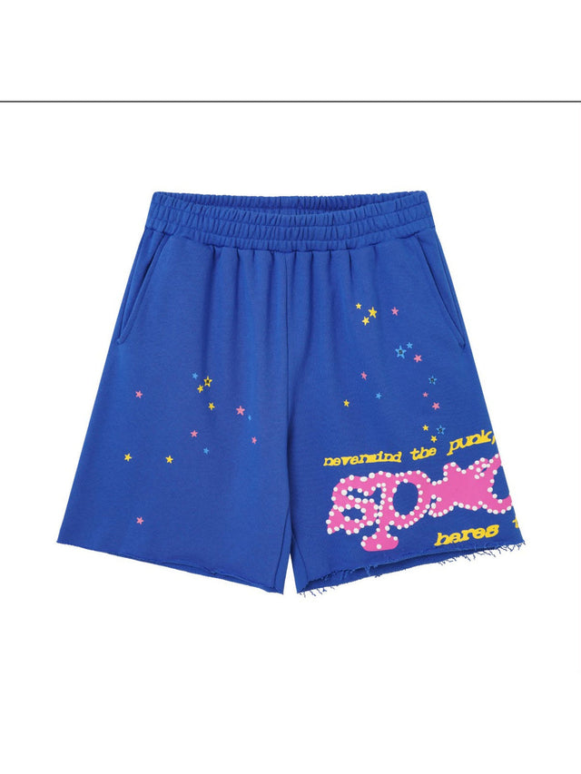 Short Sp5der estampado azul
