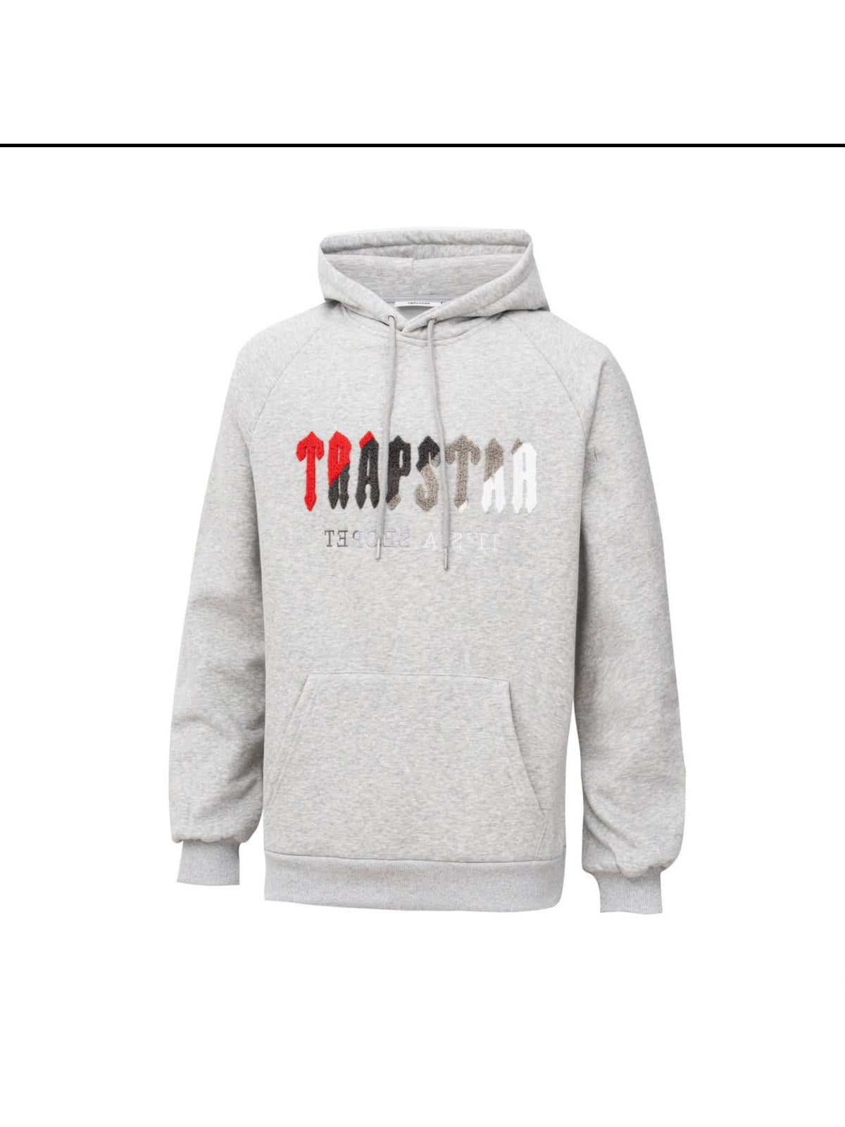 Buzo Trapstar logo rojo gris