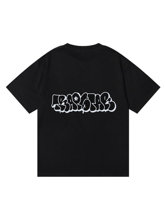 Remera Trapstar grafiti negra