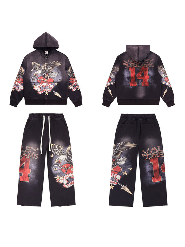 Conjunto negro con �guila y n�mero 14 � Valley | Valley