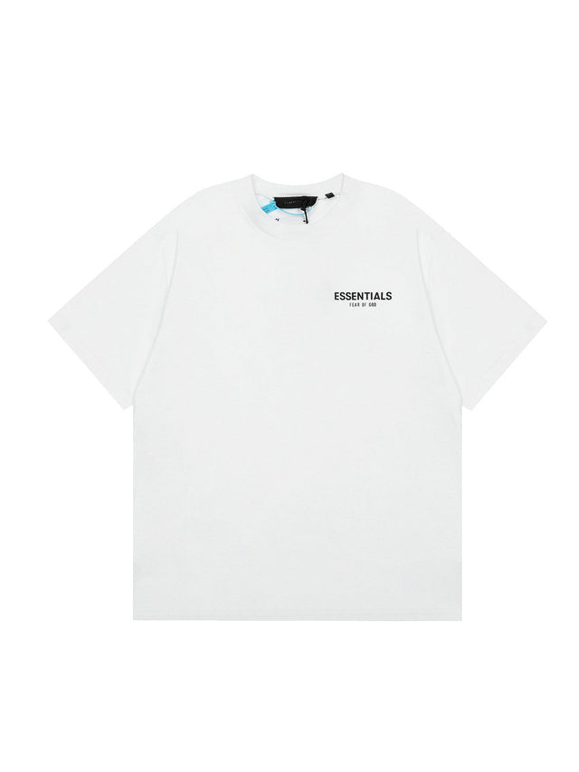 Remera Essentials blanca con logo negro | Essentials