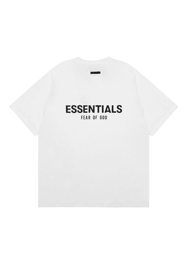Remera Essentials blanca con logo negro | Essentials