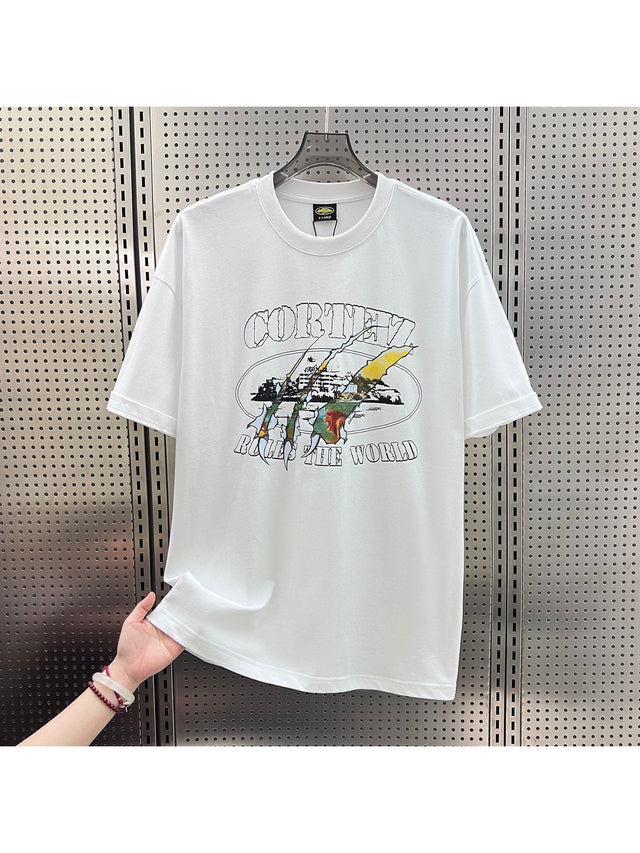 Remera blanca con gr�fico de globo | Corteiz