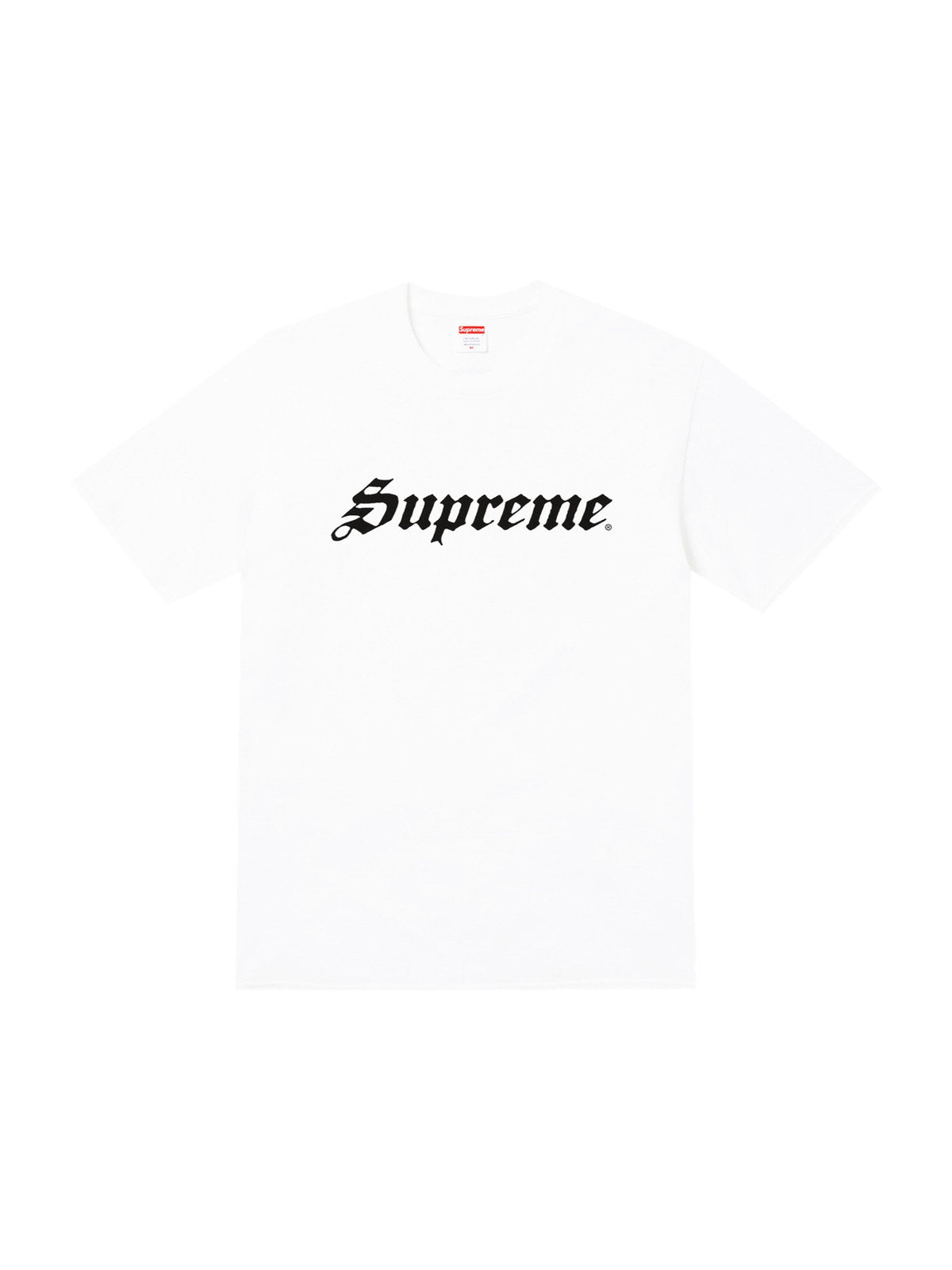 Remera blanca con logo cursivo negro � Supreme | Supreme