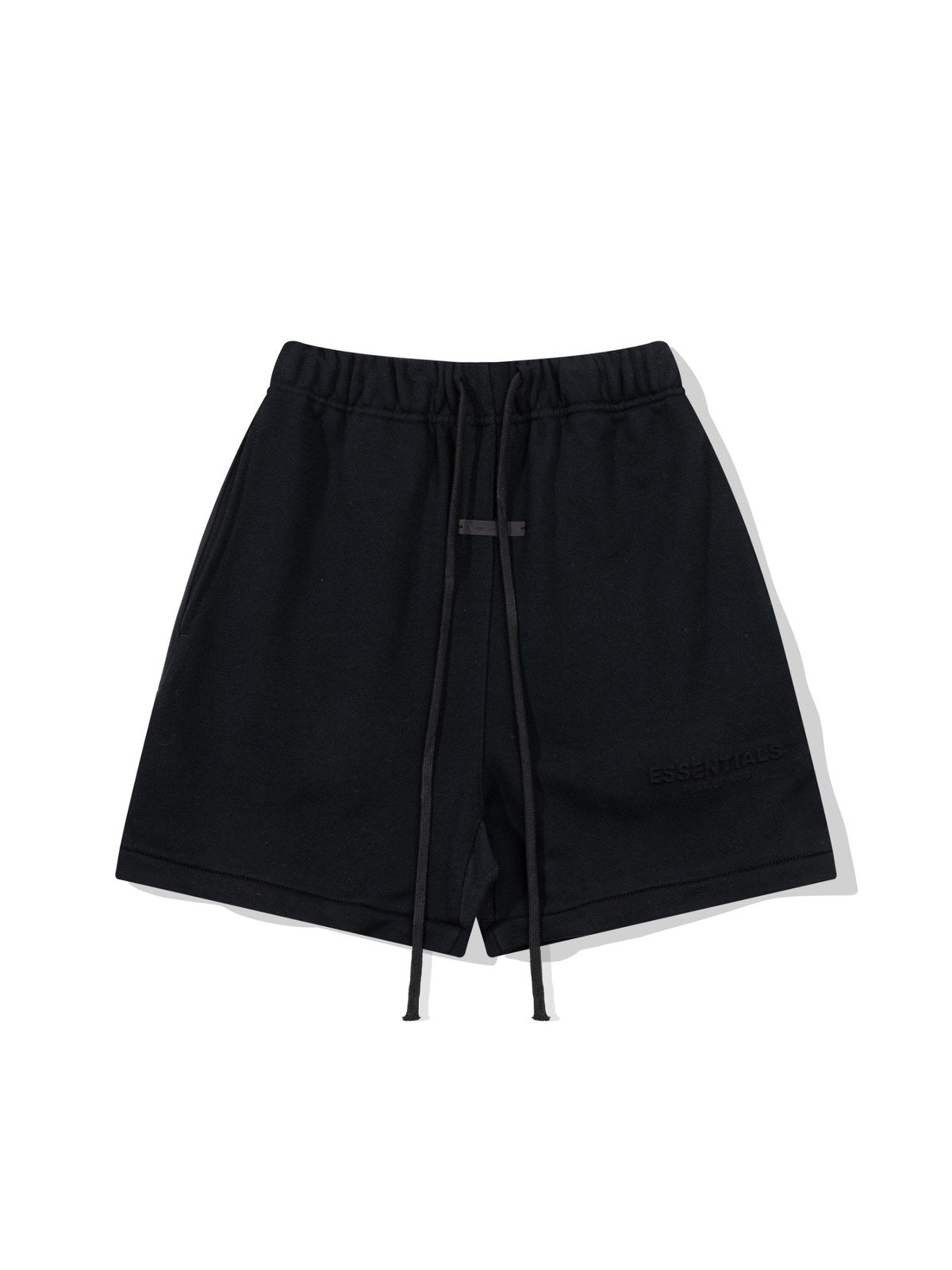 Short negro con cord�n y logo tonal Essentials | Essentials