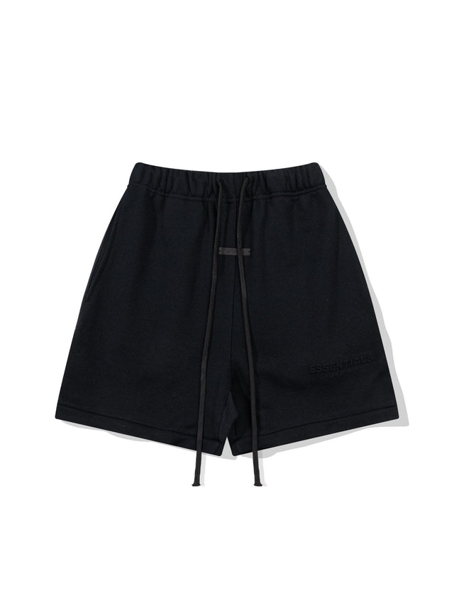Short negro con cord�n y logo tonal Essentials | Essentials