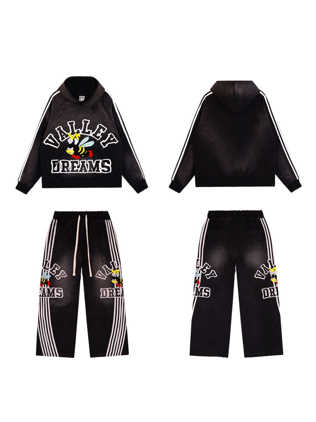 Conjunto negro con franjas blancas � Valley | Valley