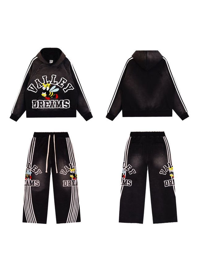 Conjunto negro con franjas blancas � Valley | Valley