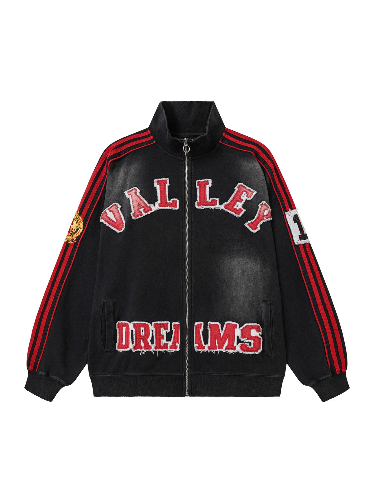 Campera negra con franjas rojas � Valley | Valley