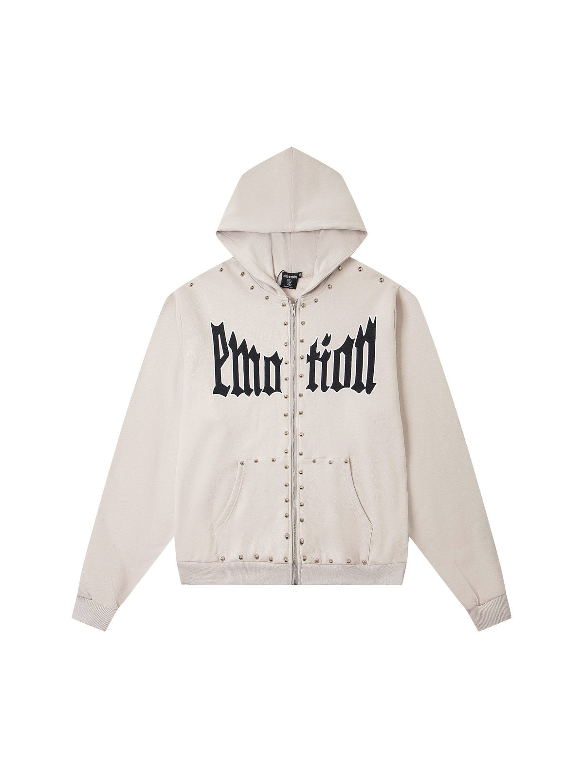 Campera crema con cierre y letras g�ticas � Mixed Emotion | Mixed Emotion