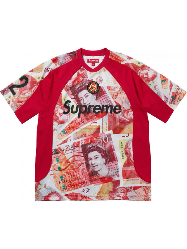 Remera deportiva roja con billetes � Supreme | Supreme