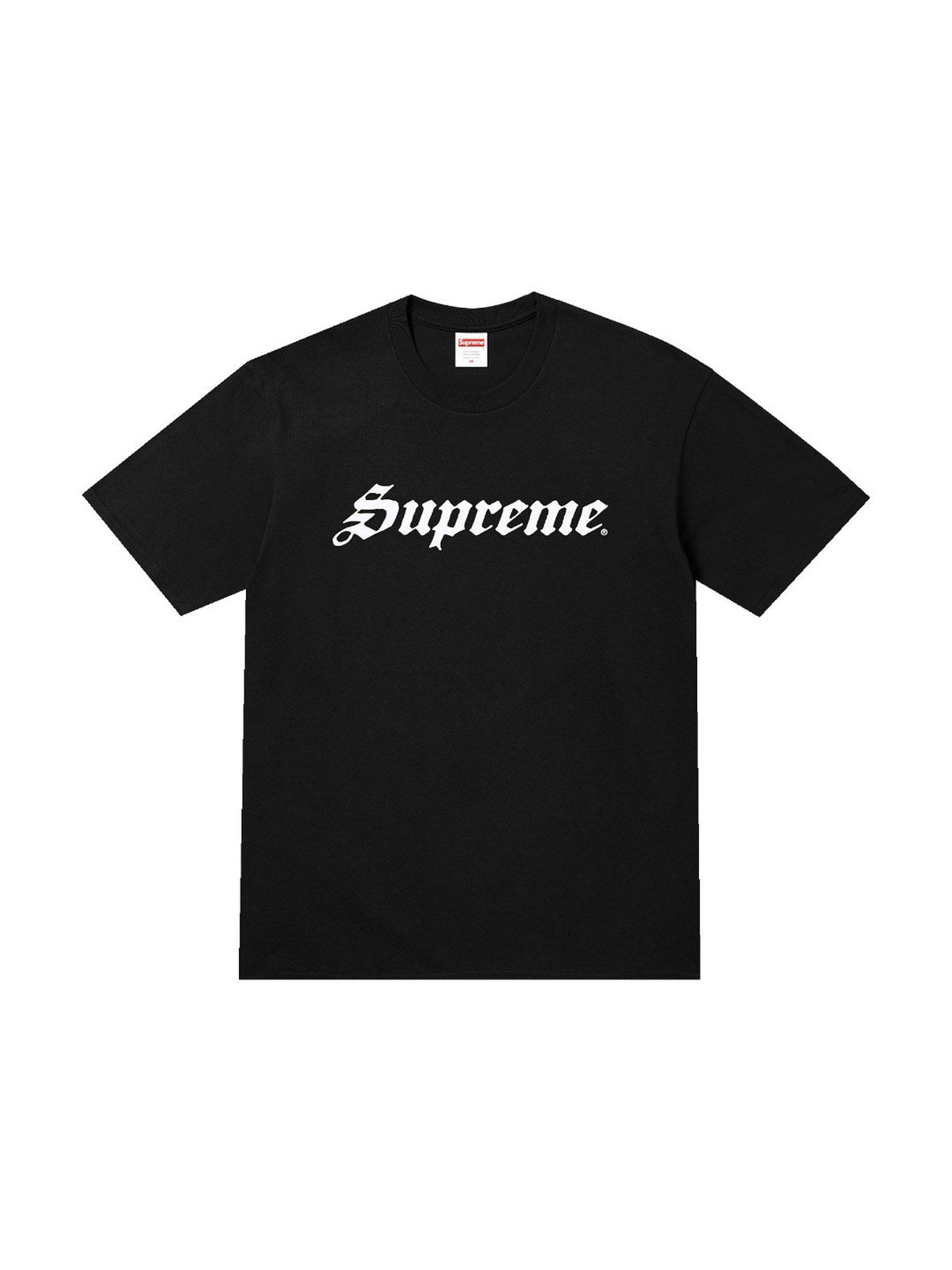 Remera negra con logo cursivo blanco � Supreme | Supreme