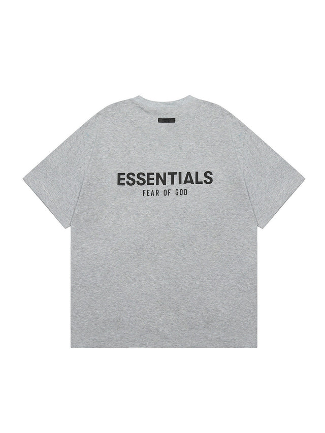 Remera Essentials gris con logo negro | Essentials
