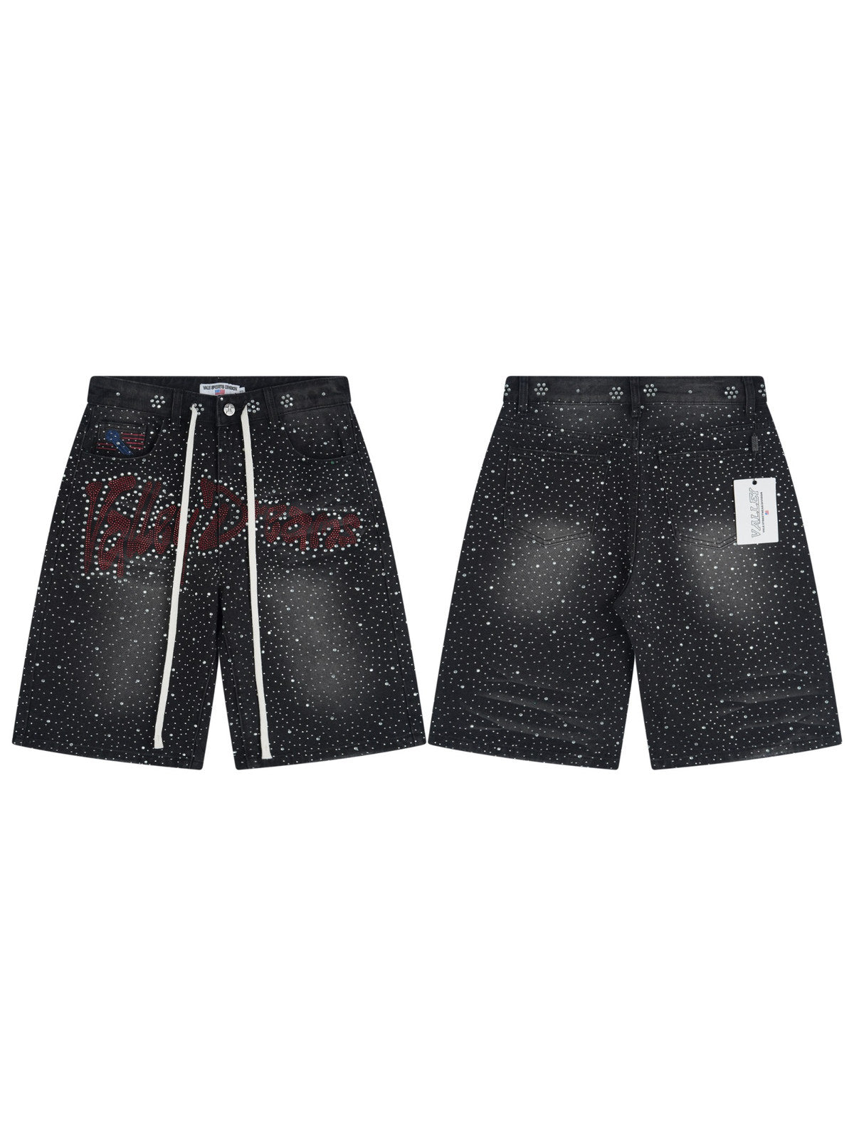 Bermuda negra con letras y puntos � Valley | Valley