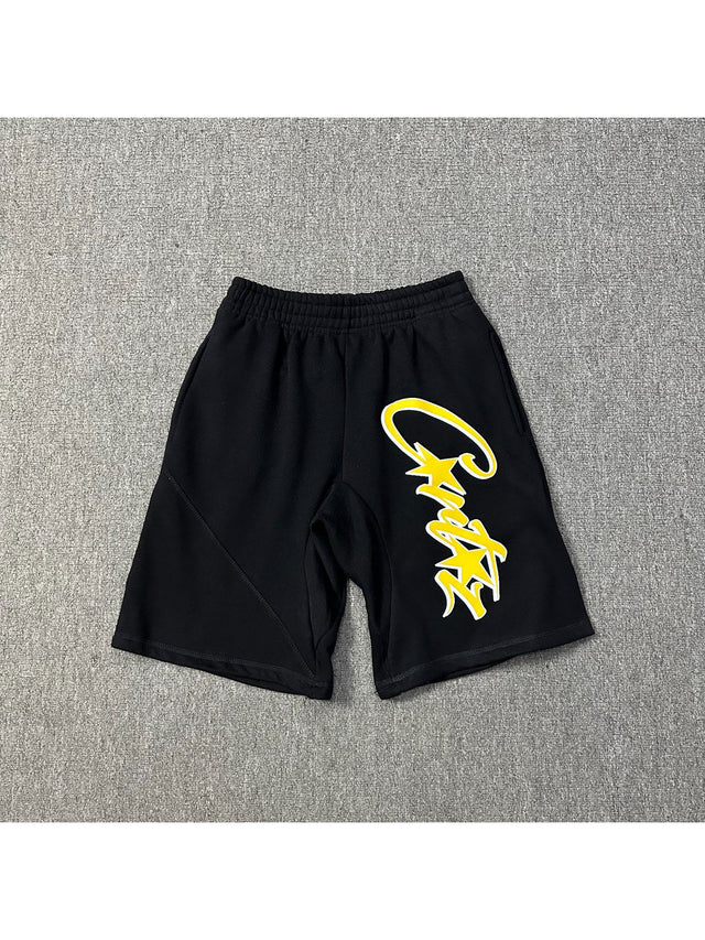 Short negro con logo amarillo | Corteiz