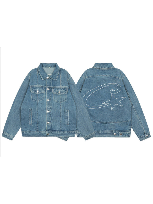 Campera de jean azul con estrella | Corteiz